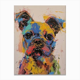 British Bulldog Acrylic Painting 3 Canvas Print