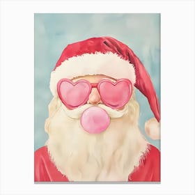 Santa Claus With Sunglasses Canvas Print