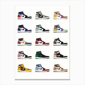 Air Jordan Collection Sneaker Canvas Print