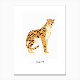 Leopard 3 Kids Animal Poster Canvas Print