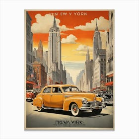 Vintage Travel Poster New York Art Print 0 (3) Canvas Print