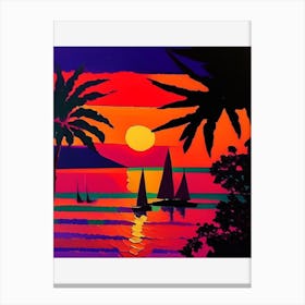 Acrylic Rainbow Sunset Canvas Print