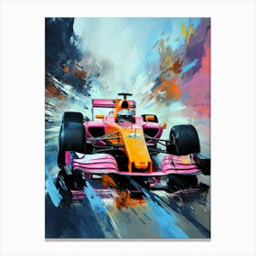 Pink Racing Car sport Canvas Print