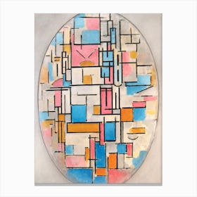 Composition In Oval With Color Planes 1 (1914), Piet Mondrian Canvas Print