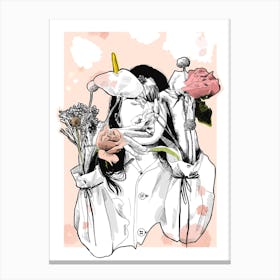 Flower Girl Smoke Canvas Print