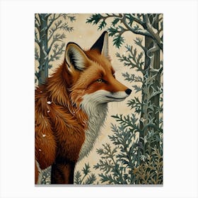 Fox In The Woods Canvas Print