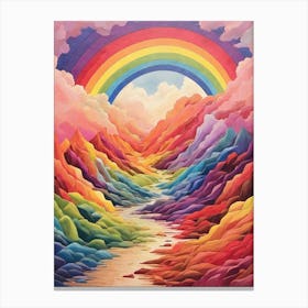 Rainbow Landscape Painting Art Print 0 1 Canvas Print