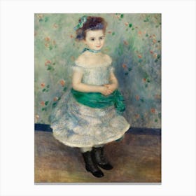 Portrait Of Jeanne Durand Ruel (1876), Pierre Auguste Renoir Canvas Print