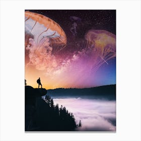 Cosmic Jellyfish Views Canvas Print
