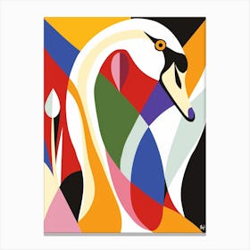 Abstract of a Swan Canvas Print