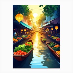 Asian Market Canvas Print