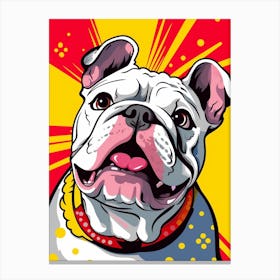 Pop Art Cartoon Bulldog Canvas Print