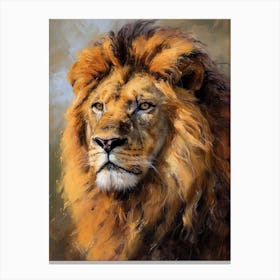 Barbary Lion Portrait Close Up 2 Canvas Print