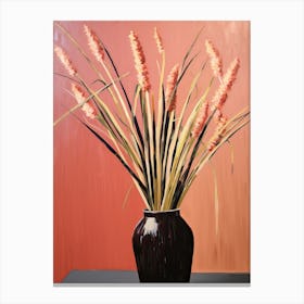 Bouquet Of Japanese Blood Grass Flowers, Autumn Fall Florals Painting 2 Canvas Print