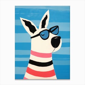 Little Dog 1 Wearing Sunglasses Canvas Print