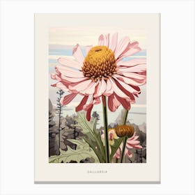 Flower Illustration Gaillardia 1 Poster Canvas Print