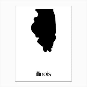 Illinois Silhouette Canvas Print