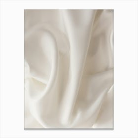 White Silk Fabric Canvas Print