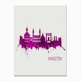 Kingston Upon Hull England City Purple Canvas Print