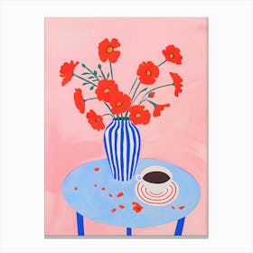 Coffee And Flowers Canvas Print