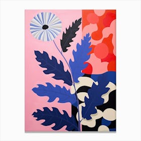 Cineraria 2 Hilma Af Klint Inspired Pastel Flower Painting Canvas Print