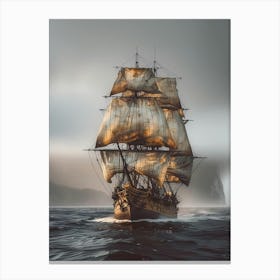 Sailing Ship In The Ocean Canvas Print