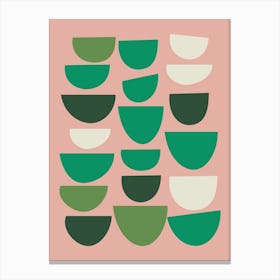 Green Bowls Canvas Print