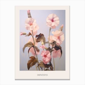 Floral Illustration Impatiens 1 Poster Canvas Print