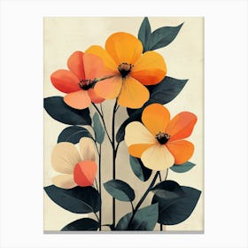 Flowers On A Branch Canvas Print