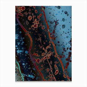 Blue Raindrops Abstraction 1 Canvas Print
