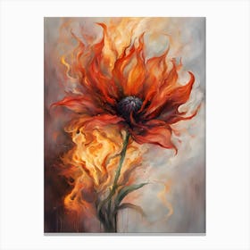 Flaming Flower Canvas Print