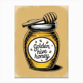 Vintage Golden Hive Honey Canvas Print