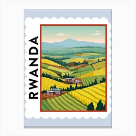 Rwanda Travel Stamp Poster Canvas Print