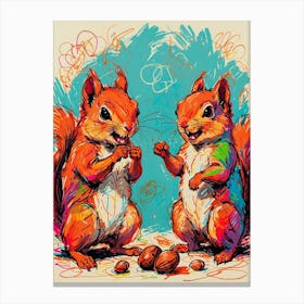 Two Squirrels Canvas Print