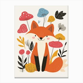 Fox In The Forest Canvas Print