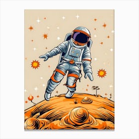 Astronaut On Mars 1 Canvas Print