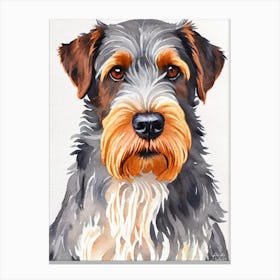 Wirehaired Vizsla Watercolour dog Canvas Print