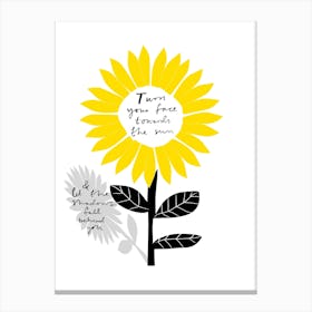 Inspirational Sunflower Canvas Print