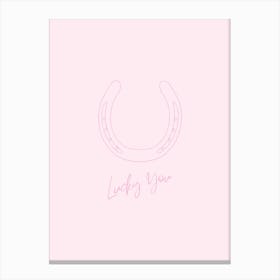 Lucky You - Pink Canvas Print