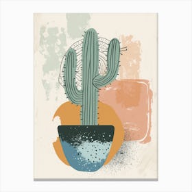 Cactus In A Pot Canvas Print