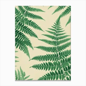 Pattern Poster Hares Foot Fern 1 Canvas Print