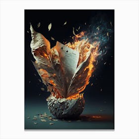 Fire And Paper Canvas Print