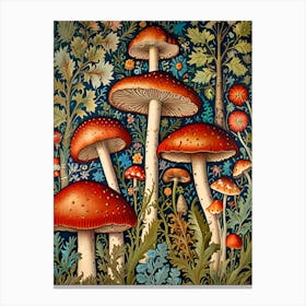 William Morris Mushrooms In The Forest 1 Canvas Print