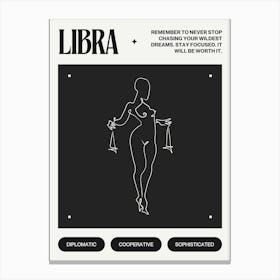 Libra Zodiac Sign Canvas Print