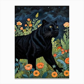 William Morris Black Panther Canvas Print