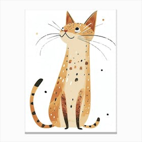 Ocicat Cat Clipart Illustration 2 Canvas Print