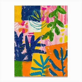 Turquoise Tropics Matisse Style Leinwandbild