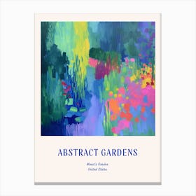Colourful Gardens Monets Garden Usa 4 Blue Poster Canvas Print