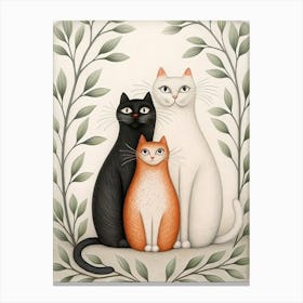 Family Of Cats Canvas Print