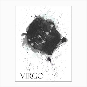 Virgo Zodiac Sign - paint splat constellation Stampe su tela